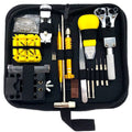 148-piece watch repair tool set with diamond hand pliers in black colour option