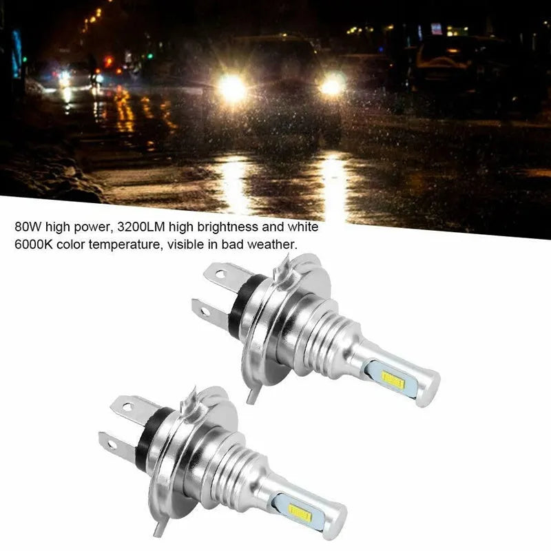 High brightness H4-3570-80W 6000K LED fog lamp with aluminum alloy body