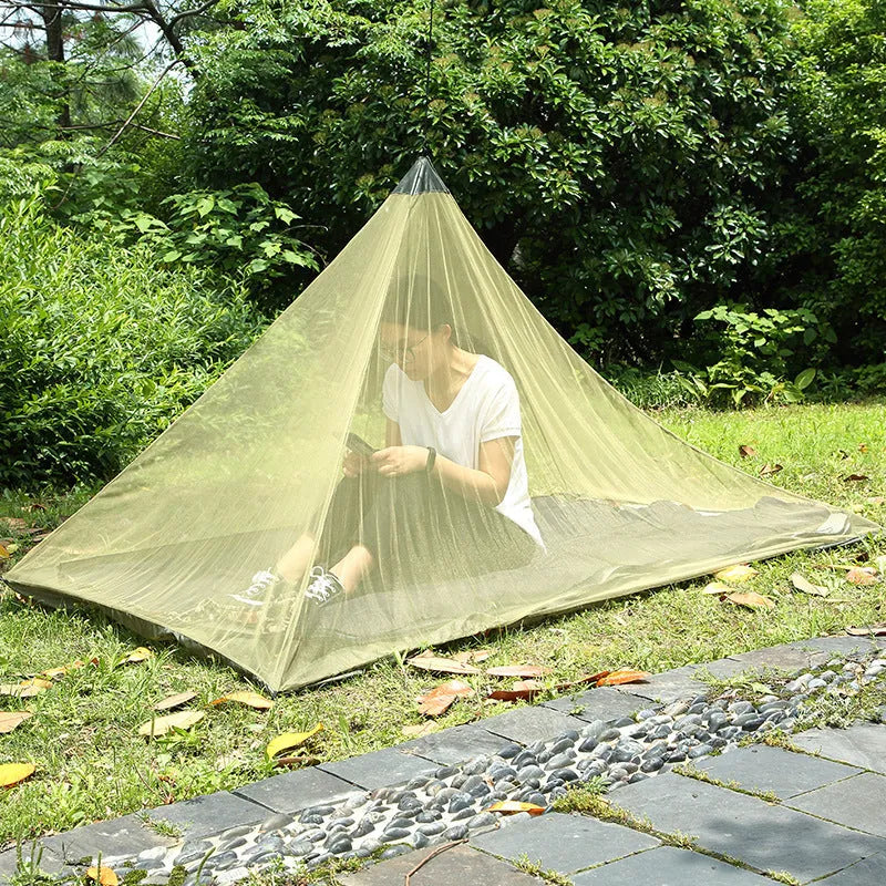 Portable foldable mesh mosquito net tent, 220x120x100cm, 325g, black or army green, with storage sack