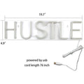 HUSTLE LED neon light tube with transparent back panel, USB powered, 500mm length