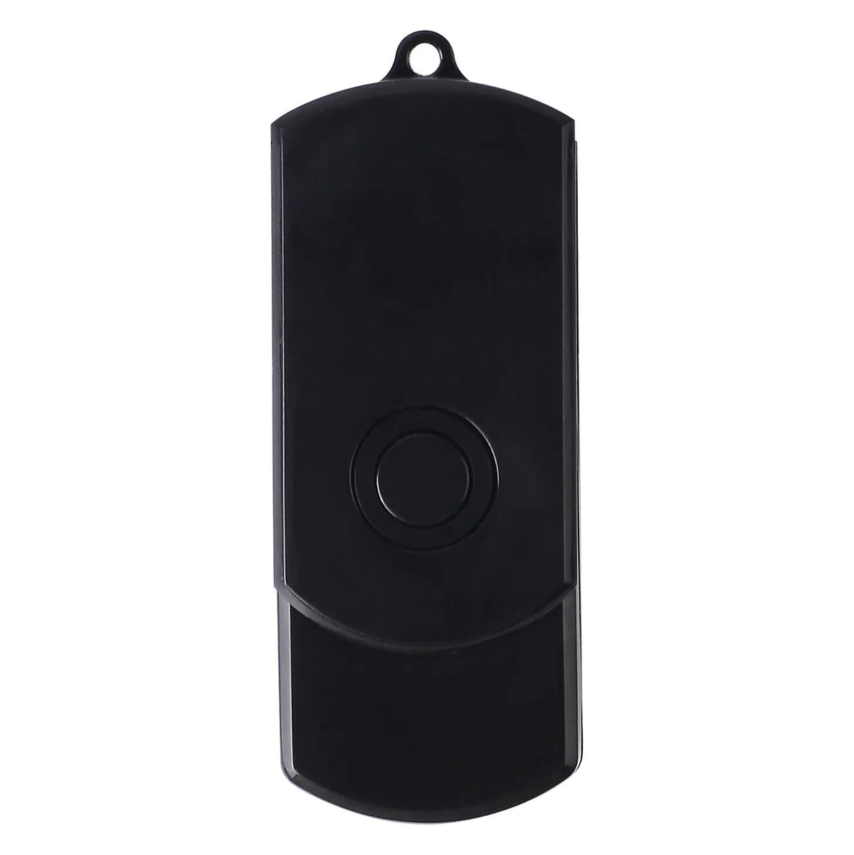 Black U03 recording rotary card U disk with USB 2.0 and TF card, 52 x 20 x 12 mm plastic body
