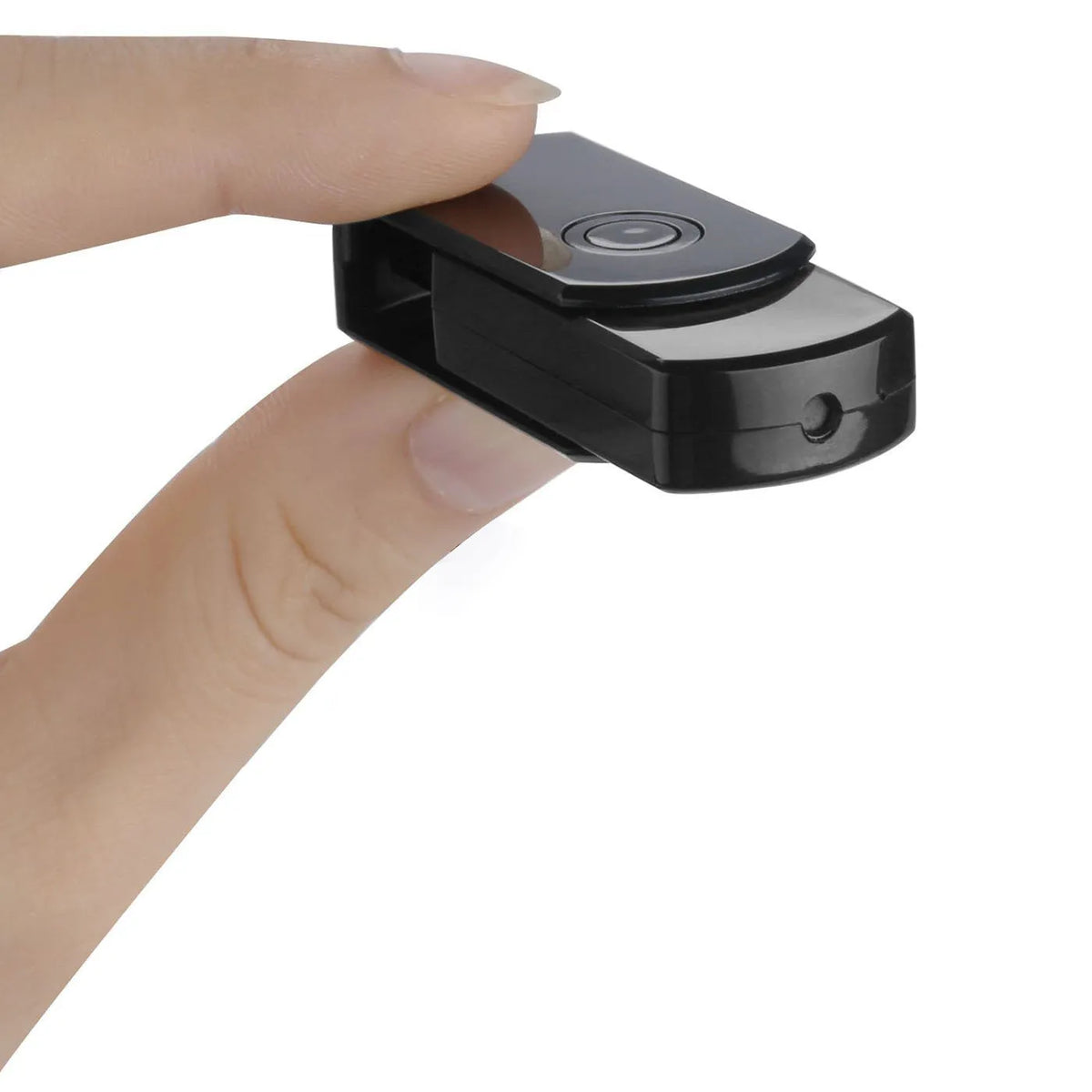 Black U03 recording rotary card U disk with USB 2.0 and TF card, 52 x 20 x 12 mm plastic body