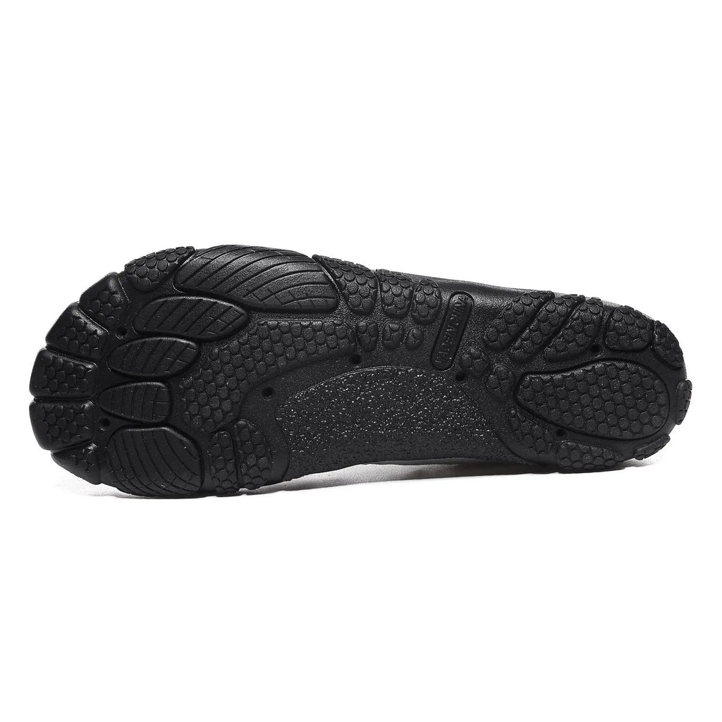 Men's and women's low-cut mesh river tracing shoes with elastic band closure in multiple colours.