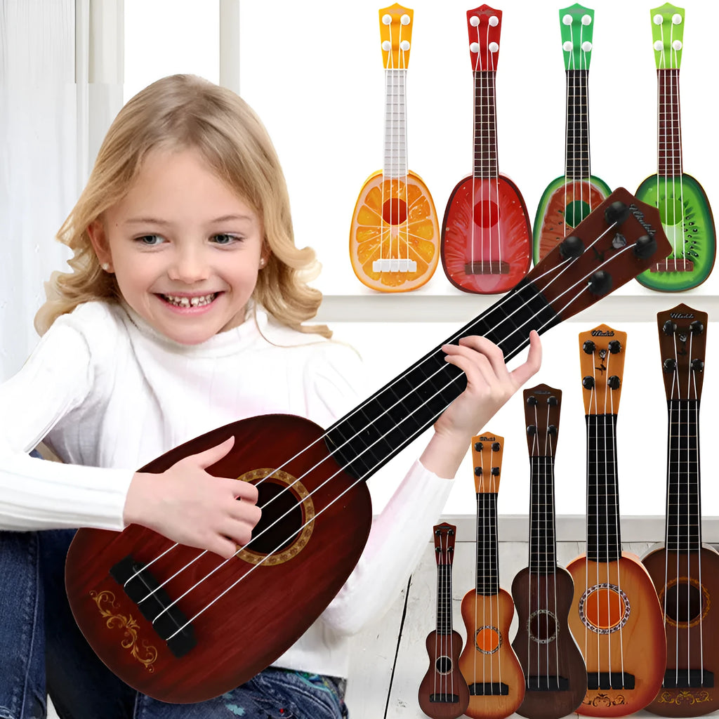 38cm long plastic simulation ukulele toy for children's musical training