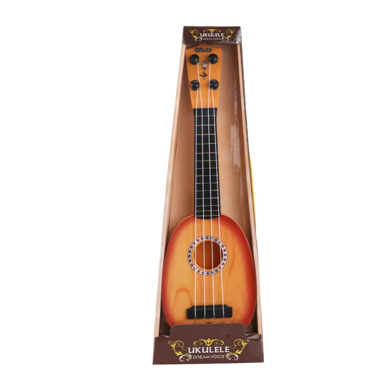 38cm long plastic simulation ukulele toy for children's musical training