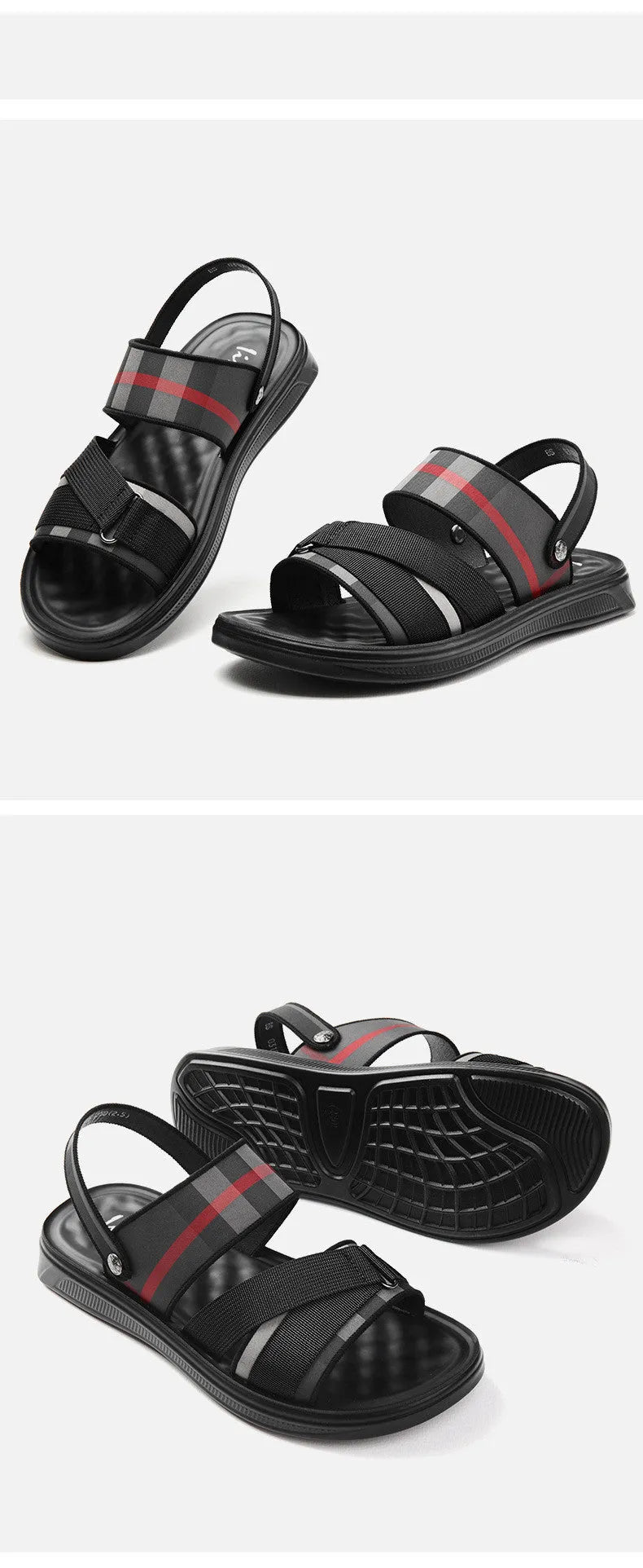 Youth leisure sandals with lycra upper and polyurethane sole on size conversion chart