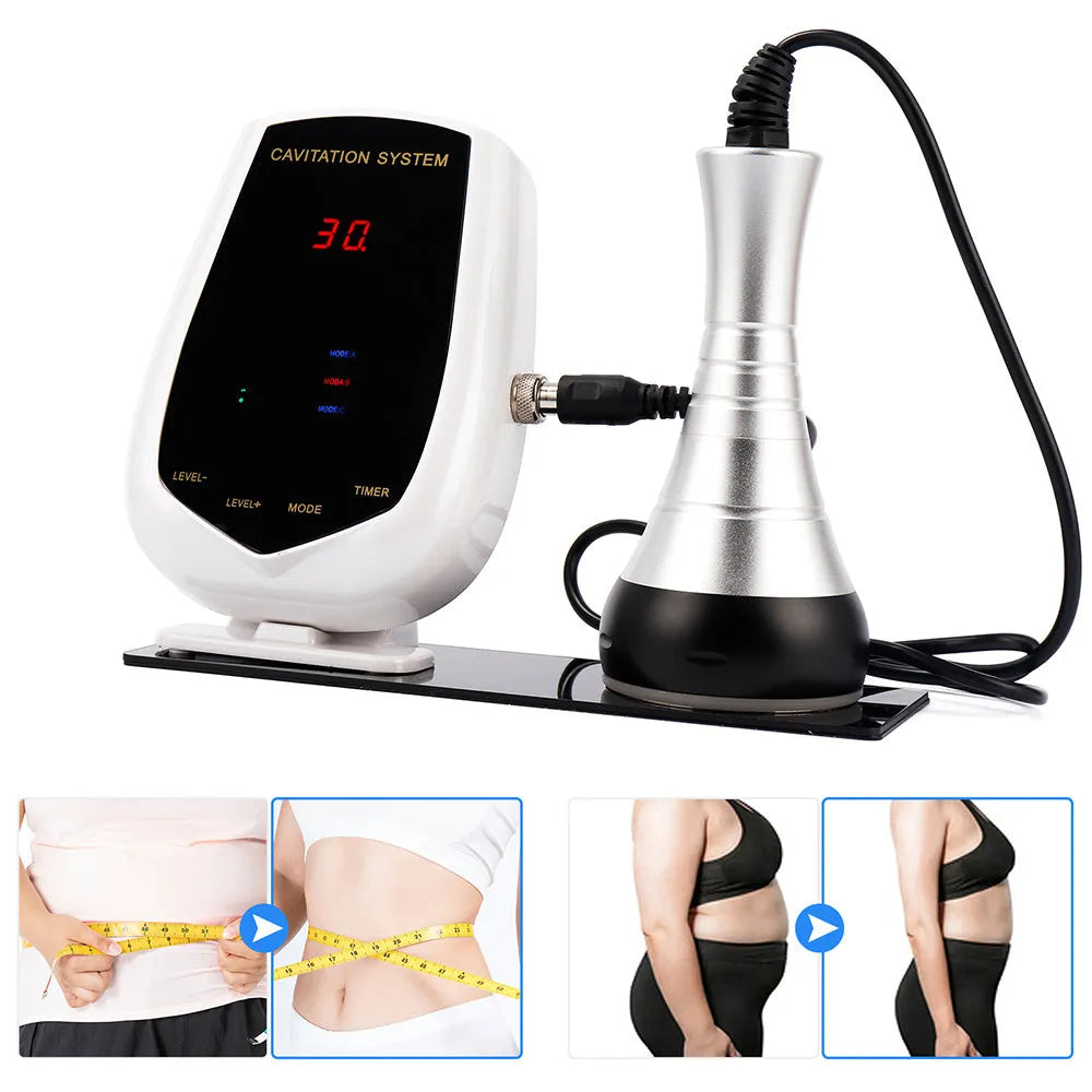 Black and white ABS ultrasonic cavitation machine with 40KHz head for body sculpting