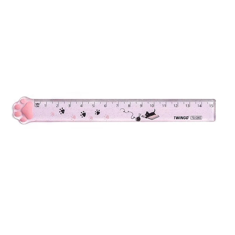 15cm transparent plastic straight ruler with clear scale for school office and drawing lines