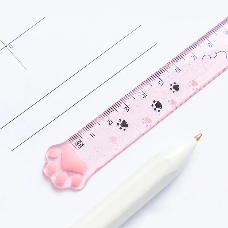 15cm transparent plastic straight ruler with clear scale for school office and drawing lines