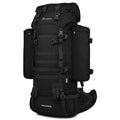 36-55L polyester tactical mountaineering backpack in black, navy, grey, or camouflage for hiking and camping