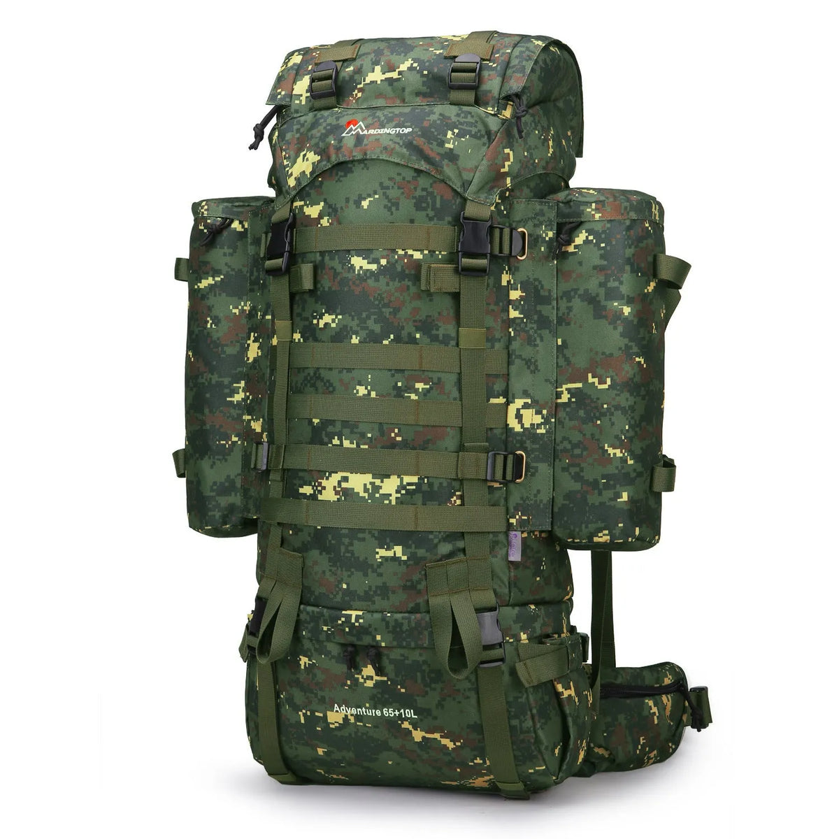 36-55L polyester tactical mountaineering backpack in black, navy, grey, or camouflage for hiking and camping
