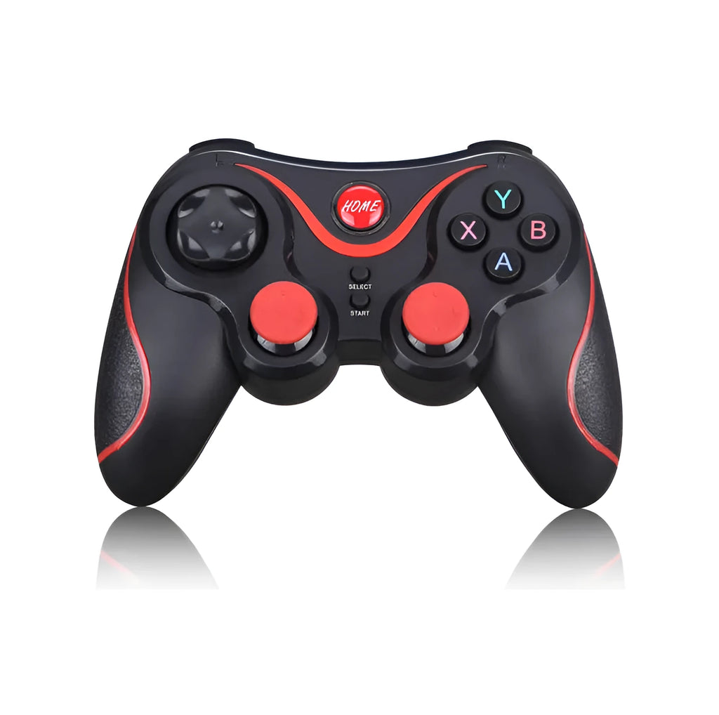 Black wireless Bluetooth gamepad for Android and iOS mobile phones