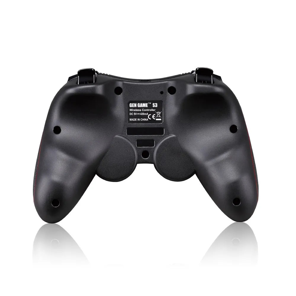 Black wireless Bluetooth gamepad for Android and iOS mobile phones