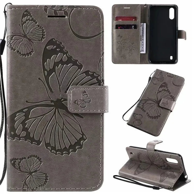 Xiaomi Butterfly wallet case in a choice of eight colours showing phone protection and card slot.