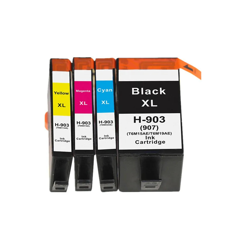 HTL 903XL compatible ink cartridges in black, blue, red and yellow for HP Officejet Pro 6950 and 6960 series printers