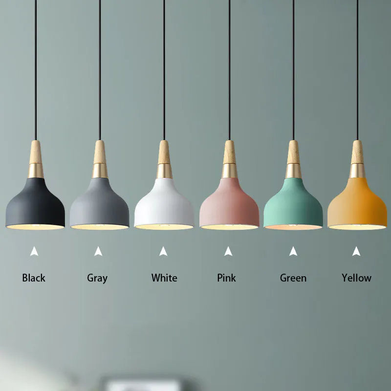 Three-headed small chandelier, 150x200mm, 220V LED, adjustable 1m height, six colours
