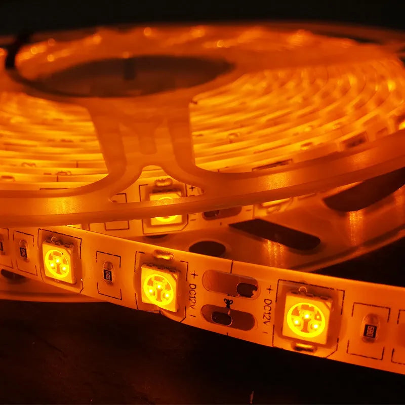 Epoxy waterproof flexible LED light strip showing 5050 beads at 60 per metre spacing