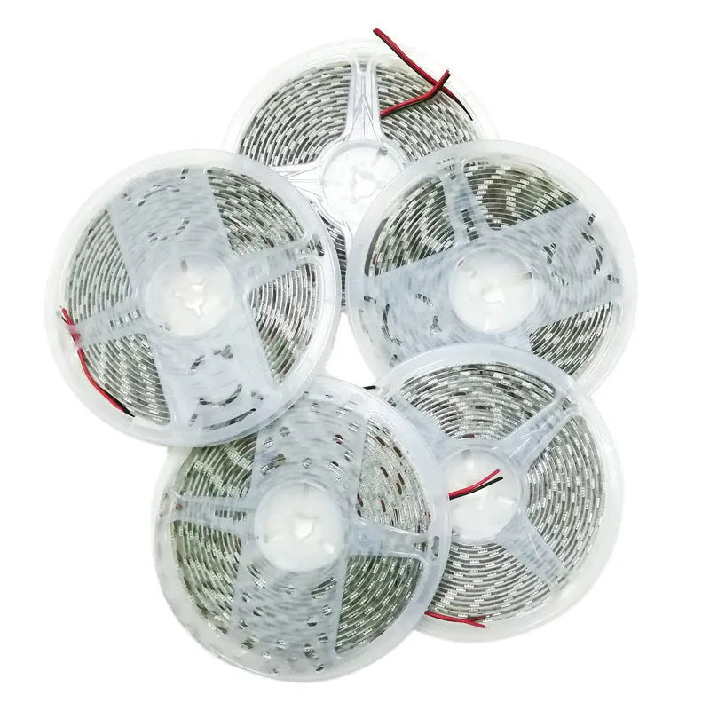 Epoxy waterproof flexible LED light strip showing 5050 beads at 60 per metre spacing