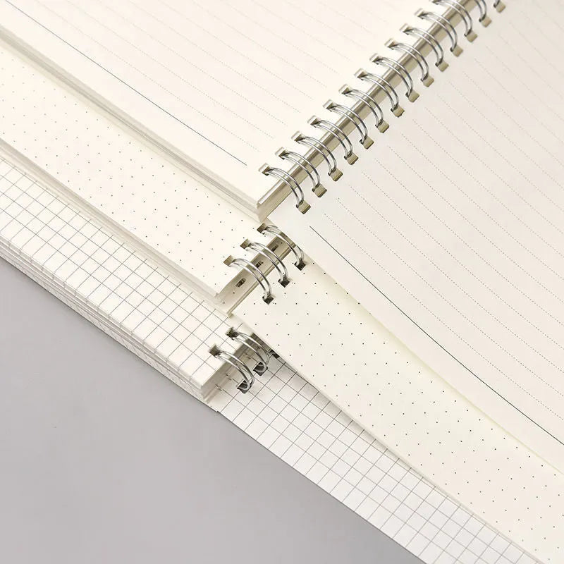 B5 coil grid notebook with super thick paper and PP cover in blue colour option