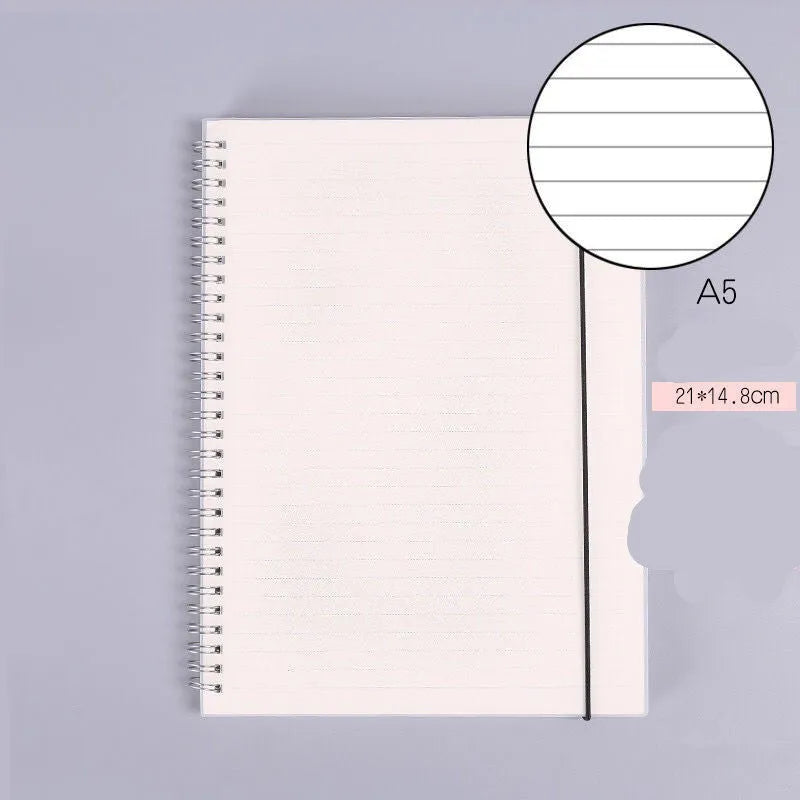 B5 coil grid notebook with super thick paper and PP cover in blue colour option
