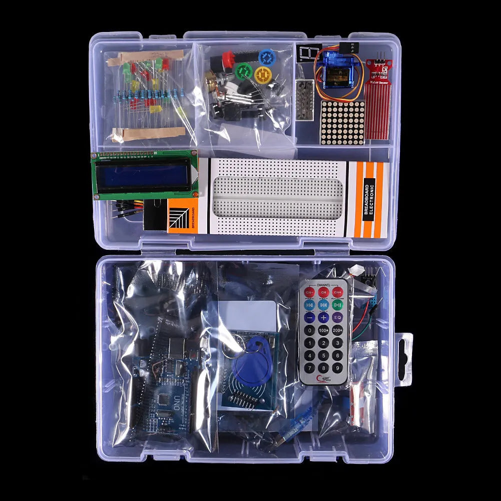 Arduino Improved UNO R3 RFID Starter Kit with 1602 I2C LCD, RFID module, DS1302 clock and white colour option