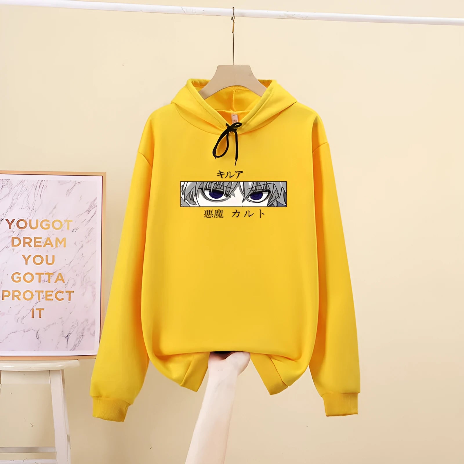 Loose hoodie for women in milk silk fabric, available in black, grey, pink, yellow, sizes S-XXXL