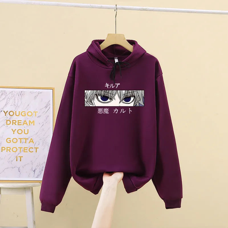 Loose hoodie for women in milk silk fabric, available in black, grey, pink, yellow, sizes S-XXXL