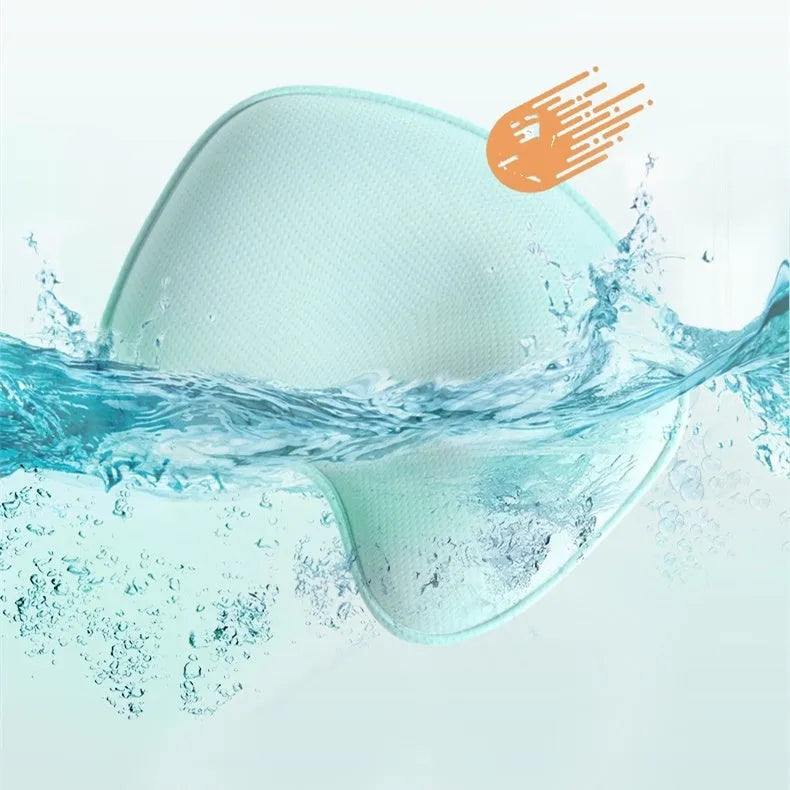Sunveno corn fibre baby head shaping pillow groove shape 31x23 cm blue