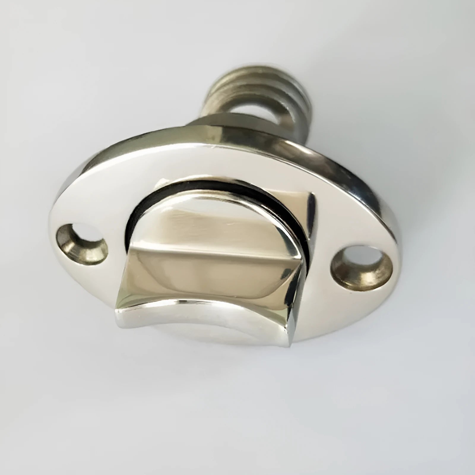 Stainless steel marine water plug for ship and yacht drainage measuring 38mm by 50mm