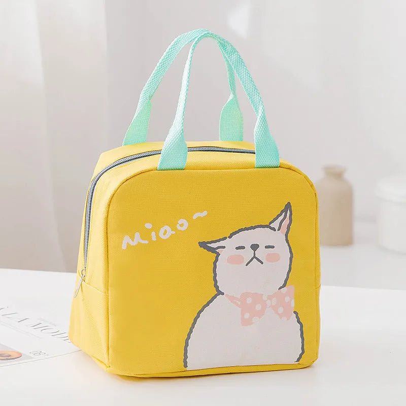 Insulated lunch bag with Oxford cloth construction and thermal protection in multiple colour patterns