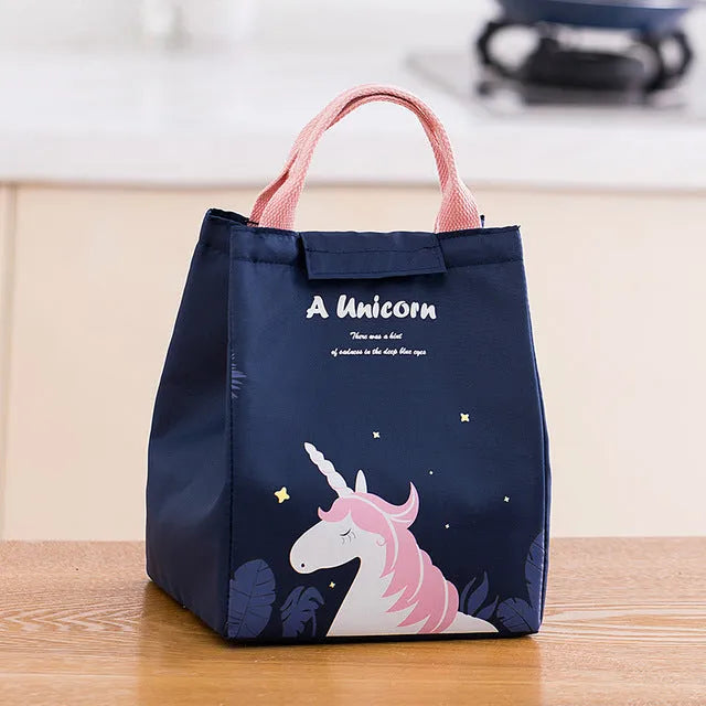 Insulated lunch bag with Oxford cloth construction and thermal protection in multiple colour patterns