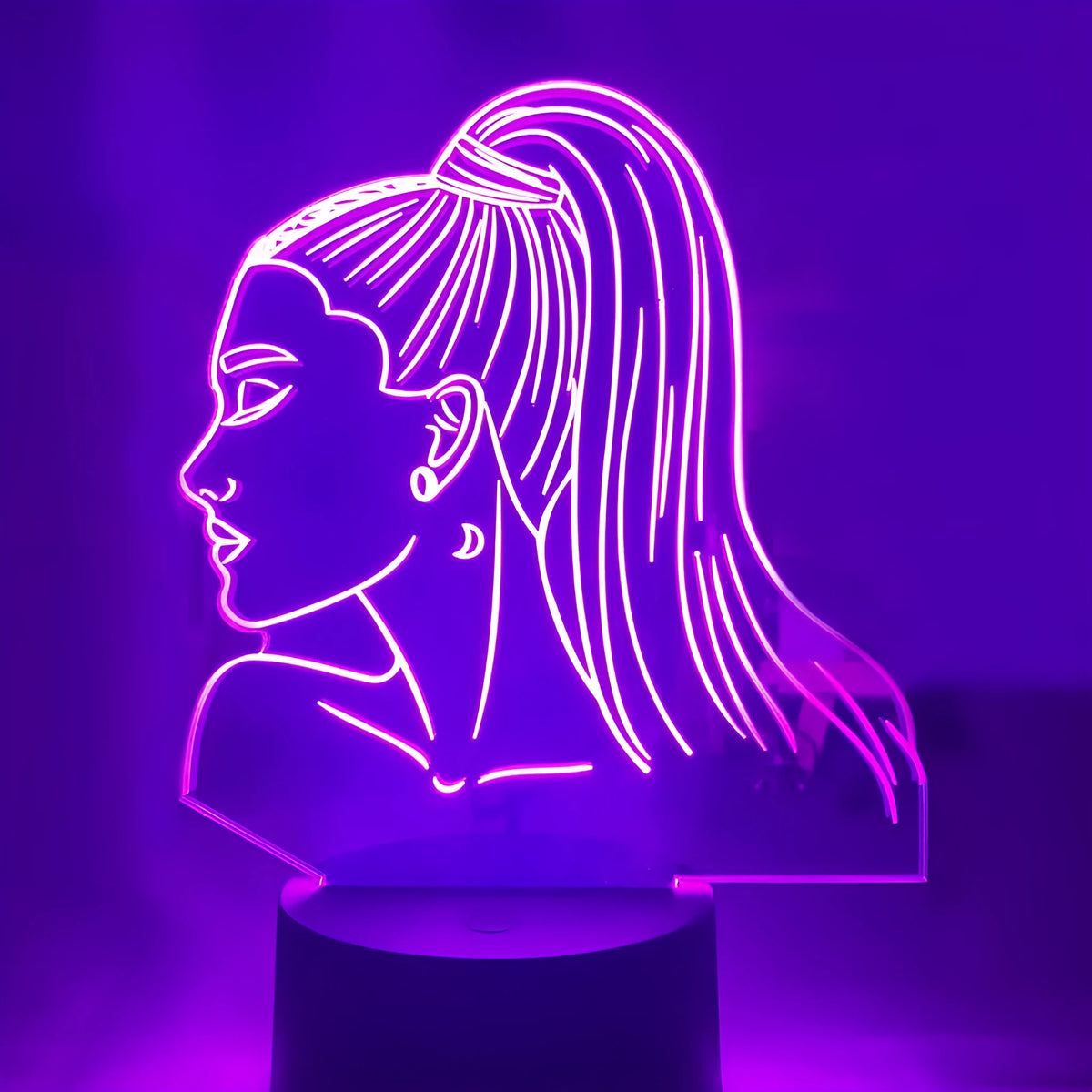 Black USB LED wall lamp with acrylic shade, remote and touch control, 200mm size, star light colours 9 and 11