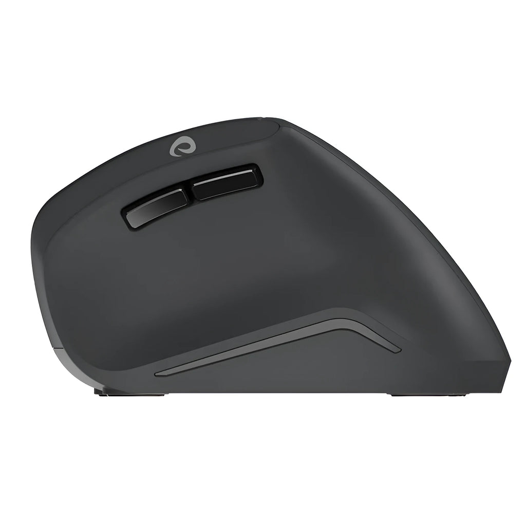 Black 2.4G wireless mouse with USB interface, 1600dpi optical sensor and six buttons, 118.8mm rat-size body
