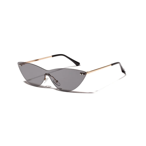 Brown vintage-style metal frame sunglasses with UV400 protective lenses for adults