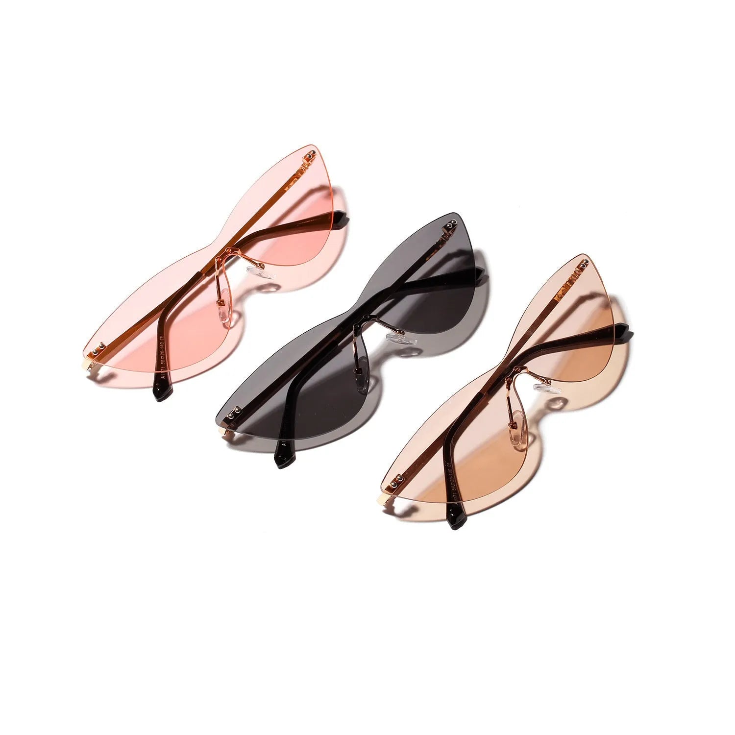 Brown vintage-style metal frame sunglasses with UV400 protective lenses for adults
