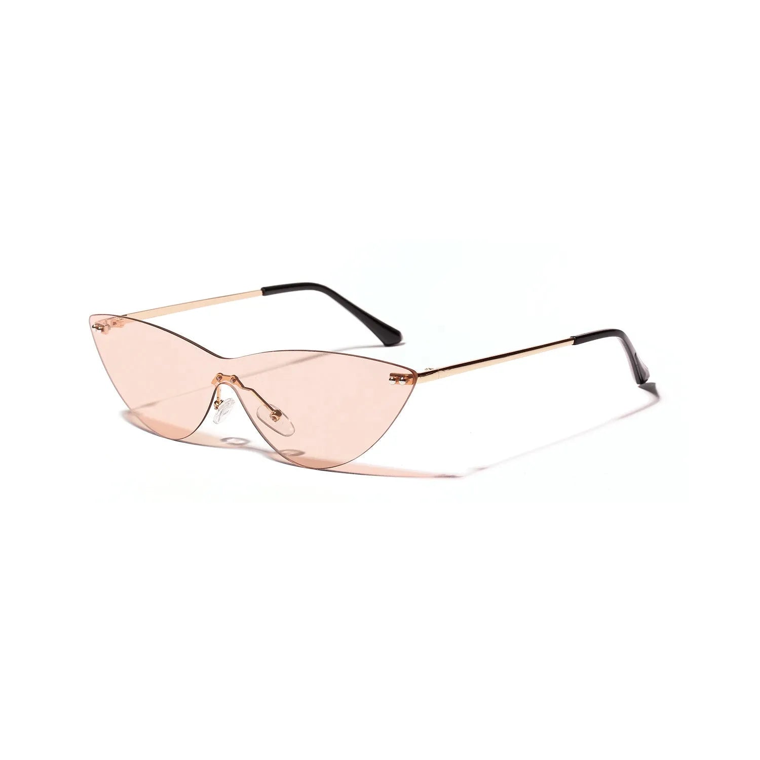 Brown vintage-style metal frame sunglasses with UV400 protective lenses for adults