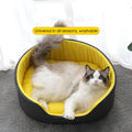 Washable cloth pet kennel in black, shown in a large size for cats or small dogs.