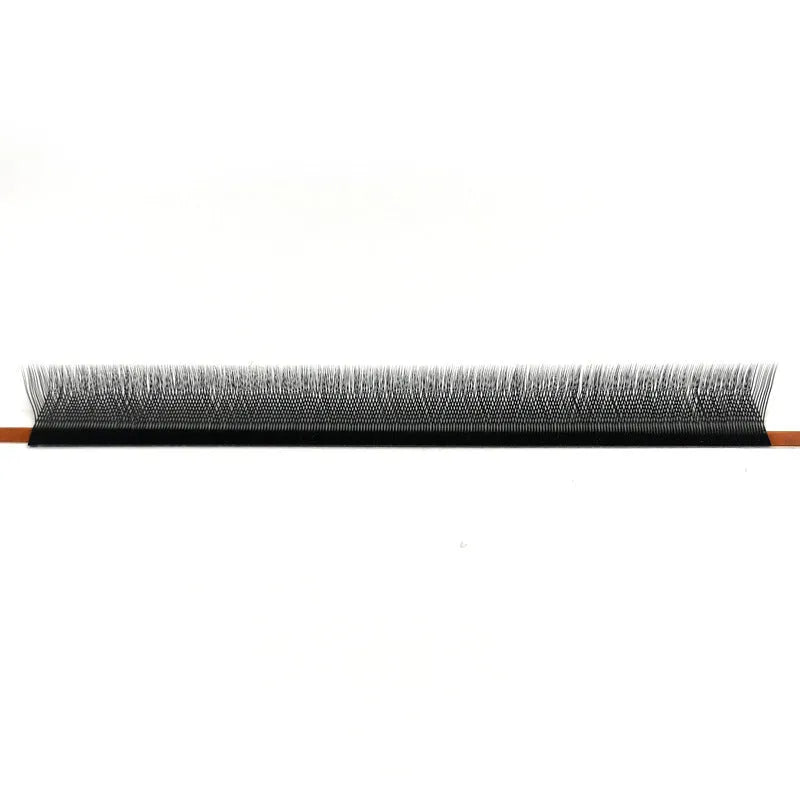 YY semi-finished eyelashes 3D flowering imported fiber lash extensions on a tray with multiple curl and length options