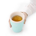 Blue slush ice maker freeze cup on white background, 200ml reusable slush mug for DIY drinks