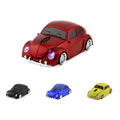 Wireless beetle car mouse in black with 2.4GHz USB receiver, 1000 DPI, for desktop