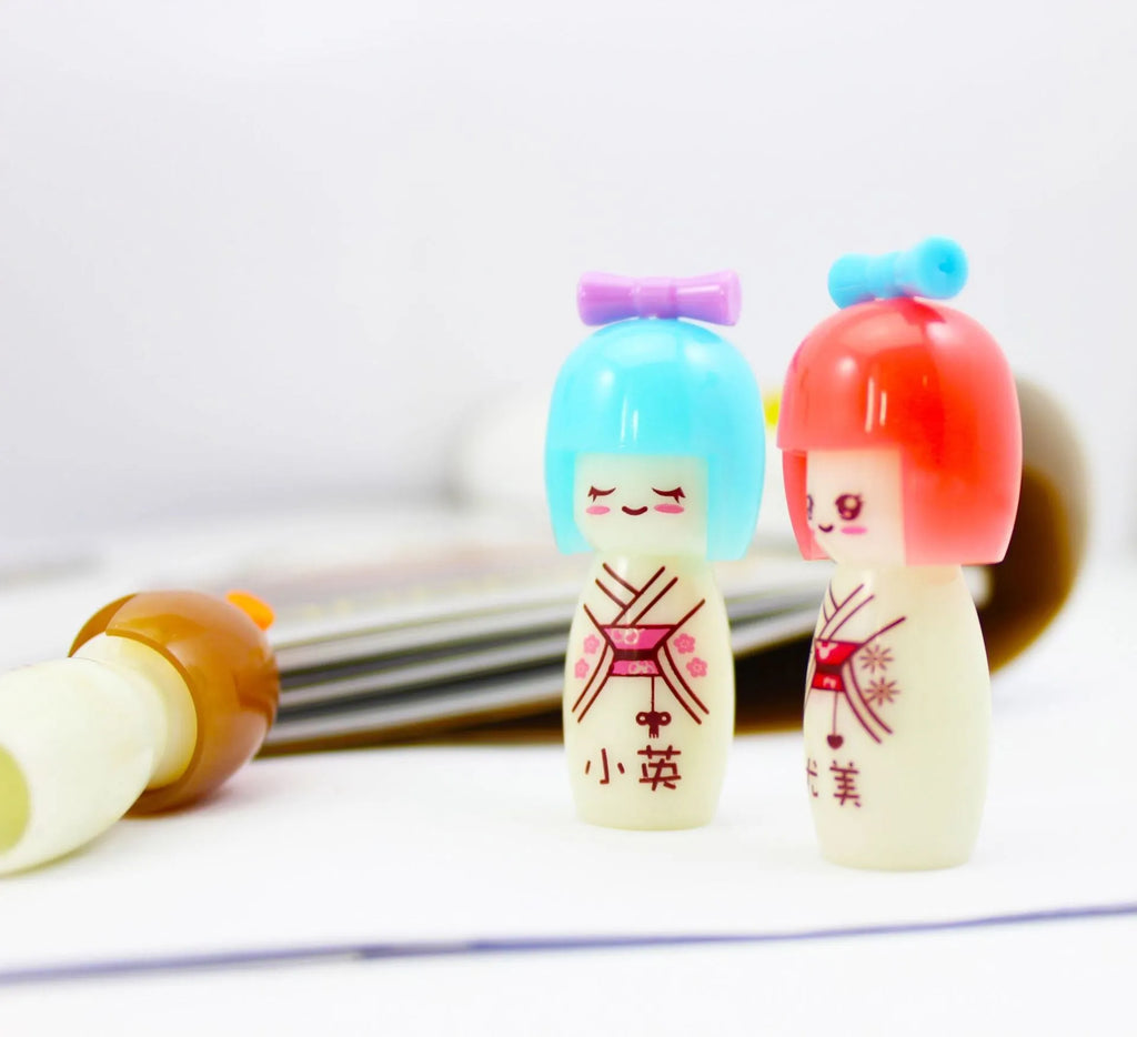 Brandi Japan Doll Gel Pen in black with 0.38mm ink and 152mm total length, 3PCS pack