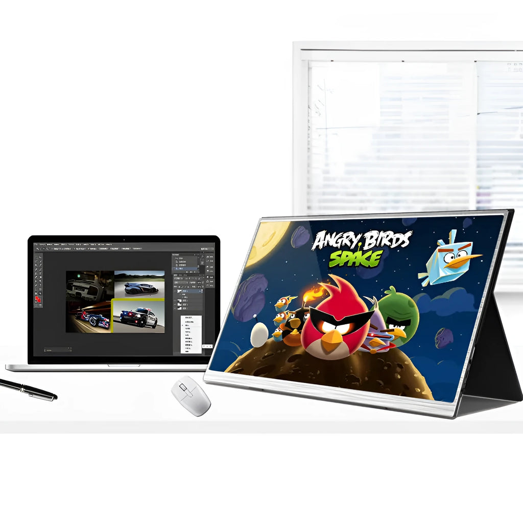 15 inch portable IPS gaming monitor with ultra-thin design and HDMI connectivity