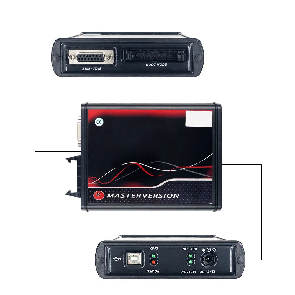 Black KESS V2 car computer diagnostic instrument with unlimited point flashing capability for European vehicles