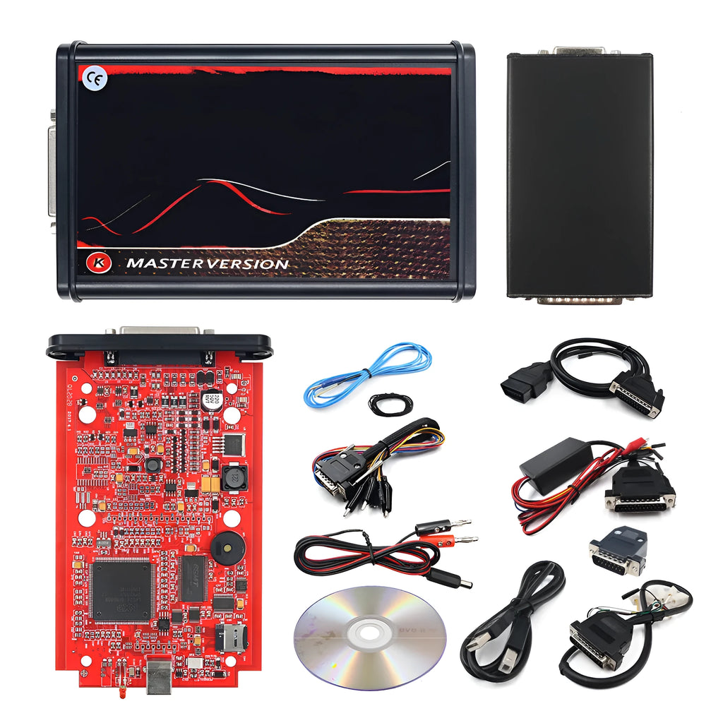 Black KESS V2 car computer diagnostic instrument with unlimited point flashing capability for European vehicles