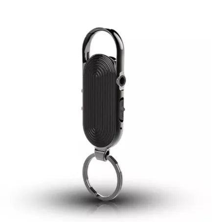 Black portable digital voice recorder with zinc alloy shell and USB connection