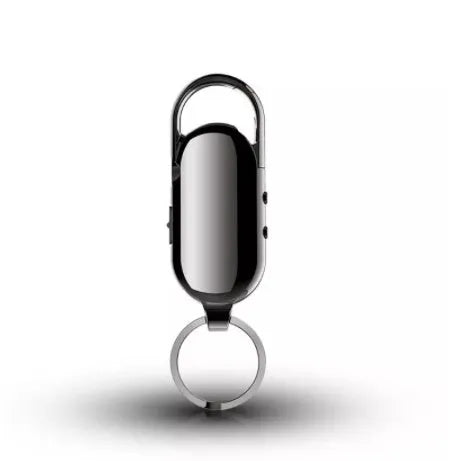 Black portable digital voice recorder with zinc alloy shell and USB connection