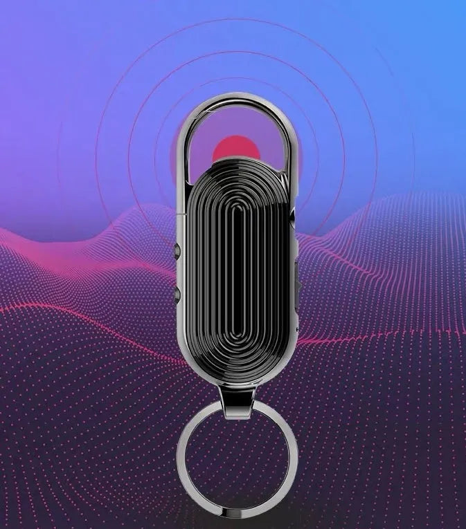 Black portable digital voice recorder with zinc alloy shell and USB connection