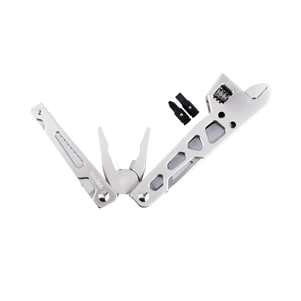 White stainless steel multi-function wrench knife needle nose pliers tool with 8cm blade