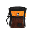 Waterproof dog training waist bag in green with removable compartment showing size dimensions