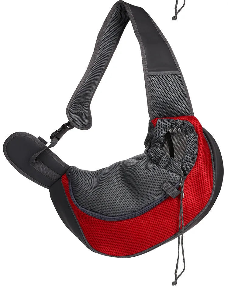 Breathable mesh pet shoulder bag for small dogs and cats up to 12kg in multiple colours